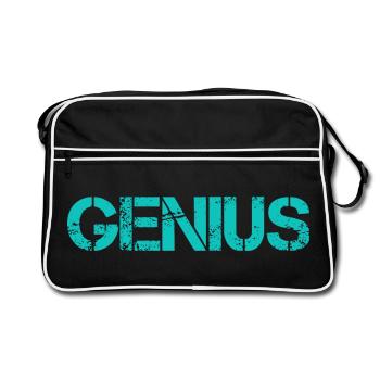 GENIUS - Retro Bag - black/white - Front