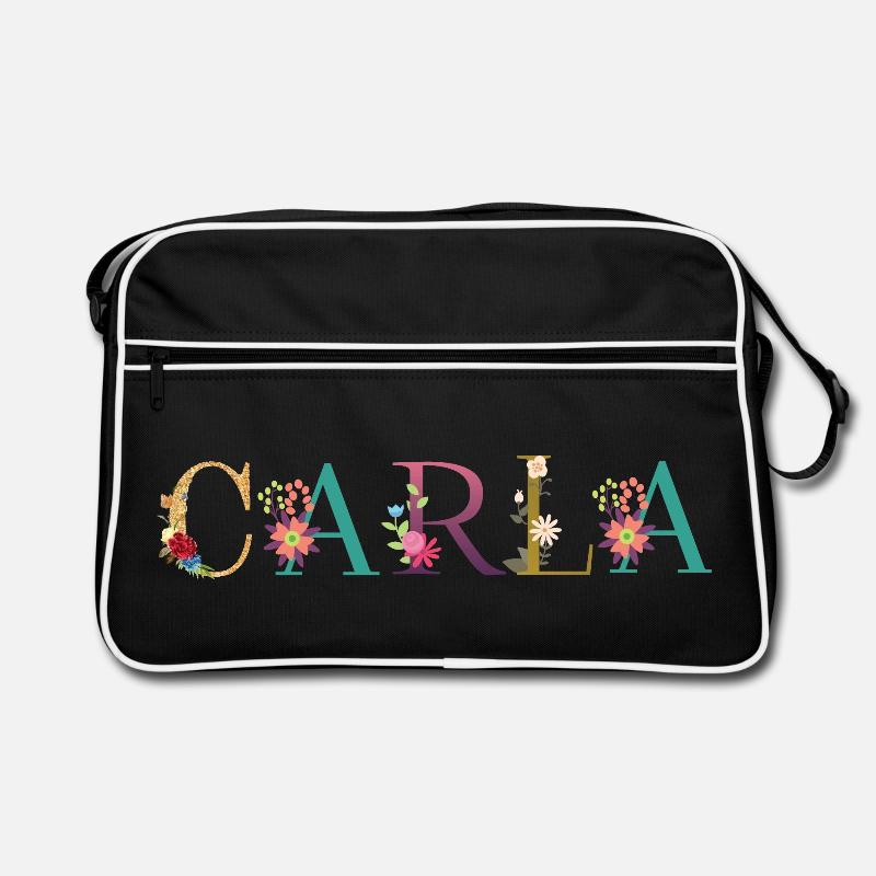 Nom de CARLA orné de fleurs Sac Retro
