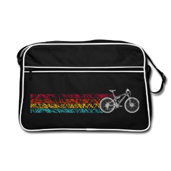 Conception de vélo arc-en-ciel LGBT Pride - Sac Retro - noir/blanc - Devant