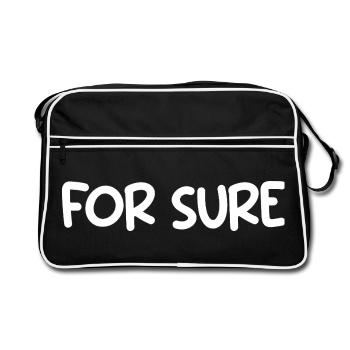 for sure - Retro Bag - black/white - Front