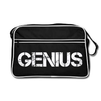 GENIUS - Retro Tasche - Schwarz/Weiß - Vorne
