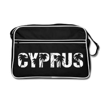 Île des Palmiers de Chypre Chypre - Sac Retro - noir/blanc - Devant