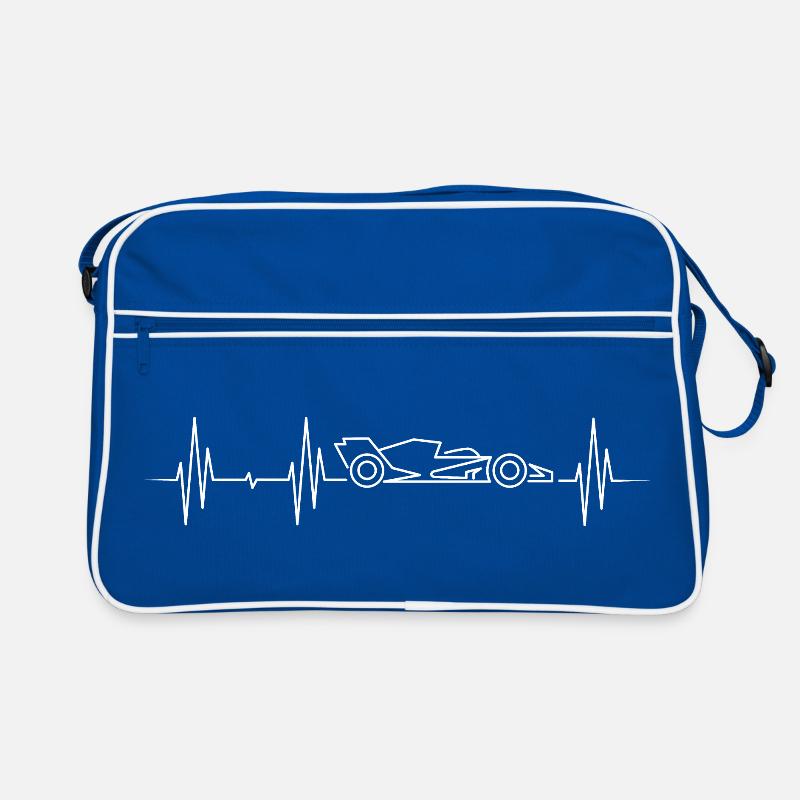 Formule Racing Heartbeat Lines Voitures de course Ekg Sac Retro