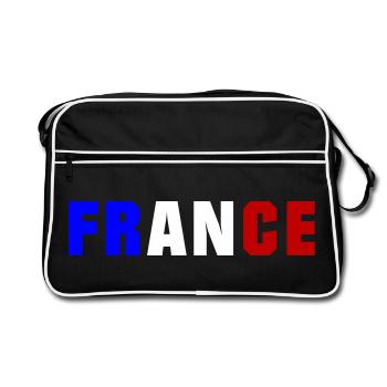 France Flag Design - Retro Bag - black/white - Front