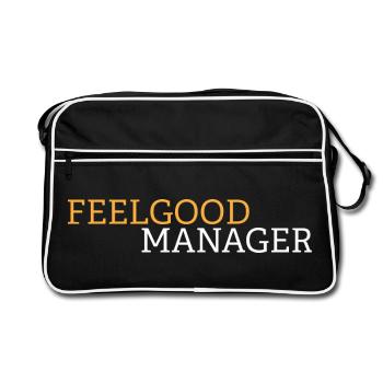 Feelgood manager black shirt - Retro Bag - black/white - Front