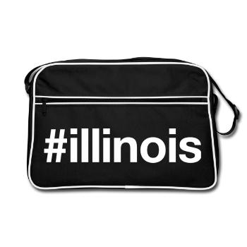 ILLINOIS Hashtag - Retro Bag - black/white - Front