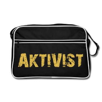 ACTIVIST - Retro Bag - black/white - Front