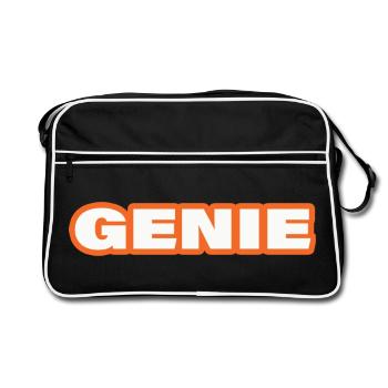 GENIUS - Retro Bag - black/white - Front