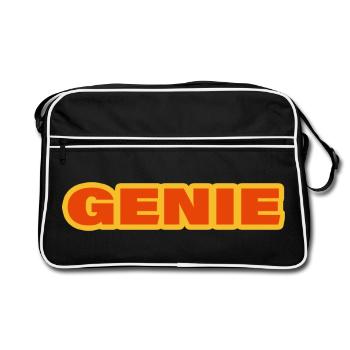 GENIUS - Retro Bag - black/white - Front