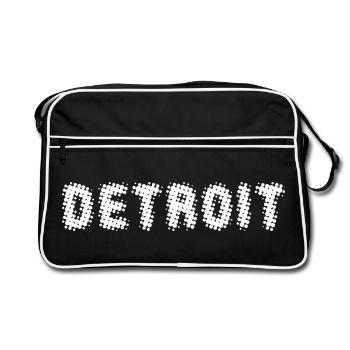 Detroit Michigan - Retro Bag - black/white - Front