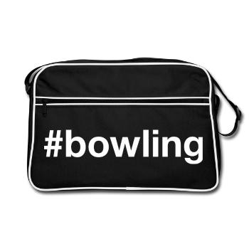 Bowling kegeln Hashtag - Sac Retro - noir/blanc - Devant