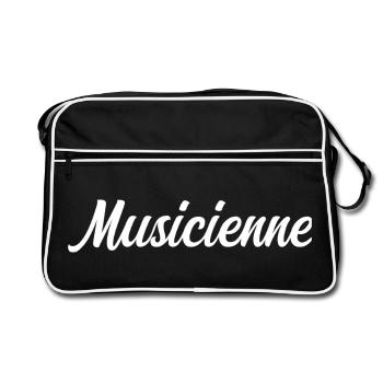 Musicienne - Sac Retro - noir/blanc - Devant