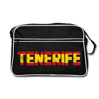 Drapeau de Tenerife Espagne Tenerife - Sac Retro - noir/blanc - Devant