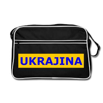 Ukrajina - Retro Tasche - Schwarz/Weiß - Vorne