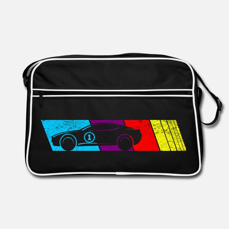 Abstrakte Farbexplosion Autodesign Retro Tasche