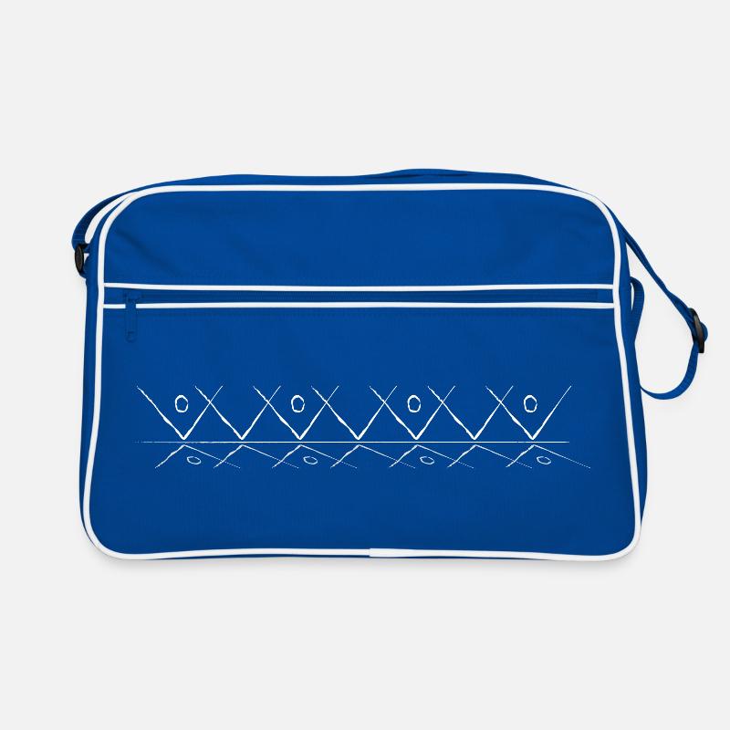 Line pattern with reflection Retro Bag