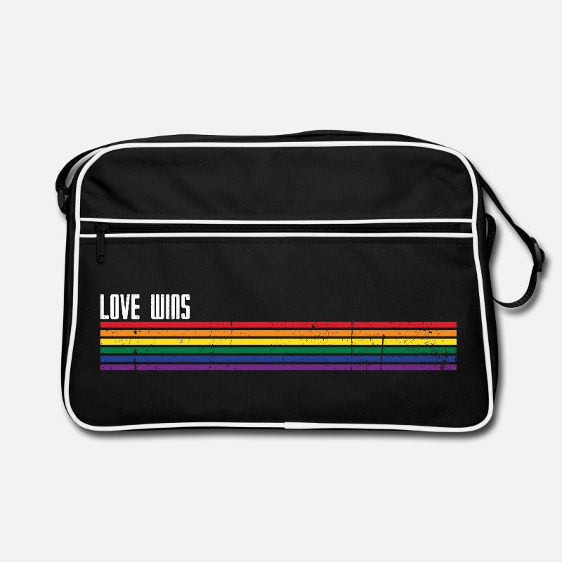 Rainbow Stripes Pride Overlay Retro Bag