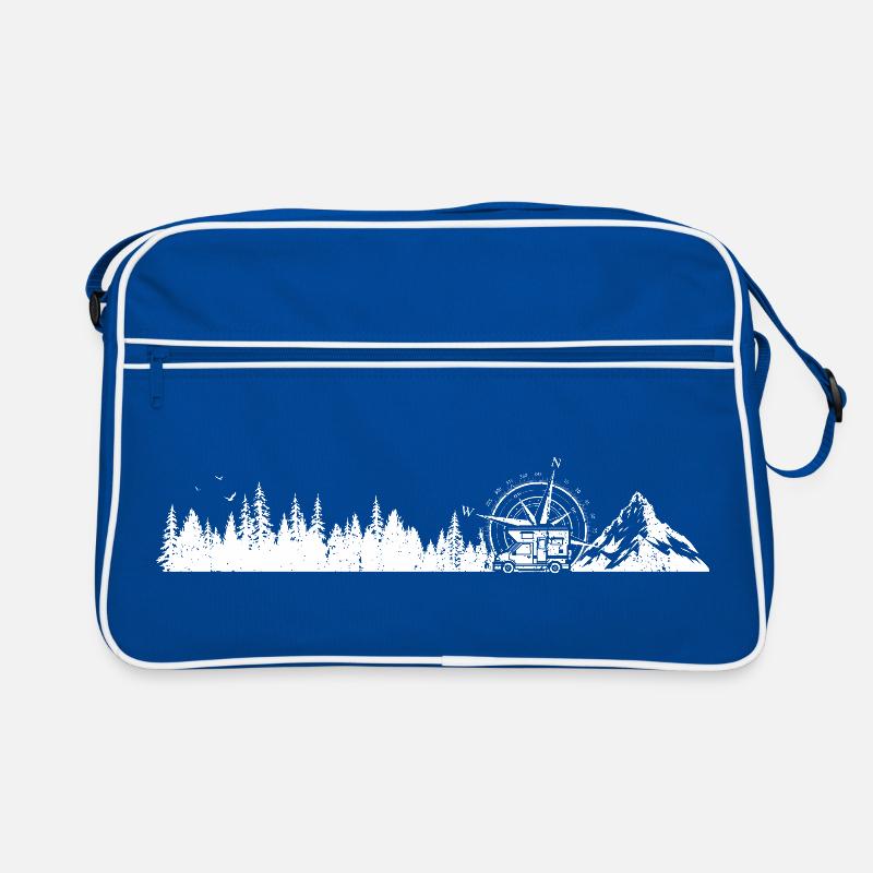 Exploring mountains forests Retro Bag