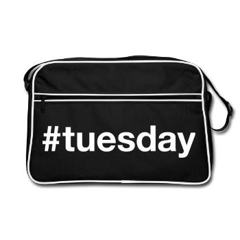 TUESDAY Hashtag - Retro Bag - black/white - Front
