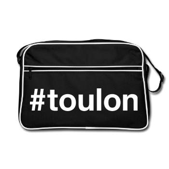 Toulon France Frankreich Hashtag - Sac Retro - noir/blanc - Devant