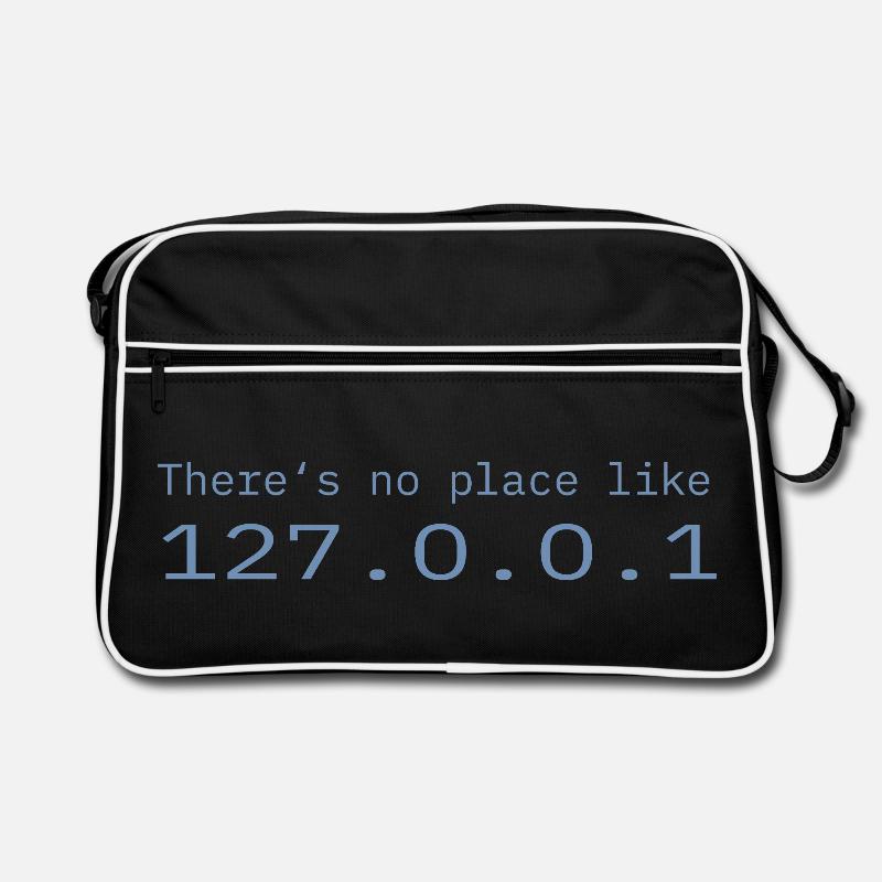 Programmer Nerd IT No place like Localhost Retro Bag