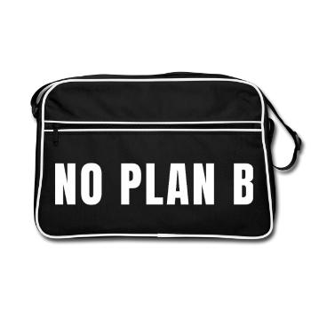 Pas de plan B, tout risque, succès, pouvoir - Sac Retro - noir/blanc - Devant