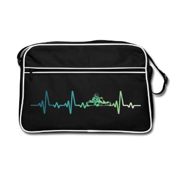 Kart Heartbeat Karting - Retro Bag - black/white - Front