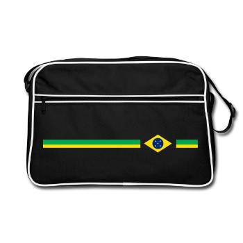 Brazil Design logo - Sac Retro - noir/blanc - Devant