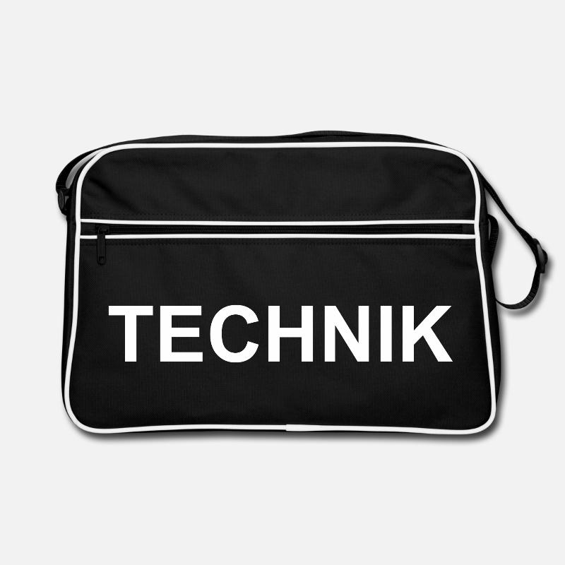 TECHNOLOGY Team Colleagues Working Cohesion - Retro Bag - black/white