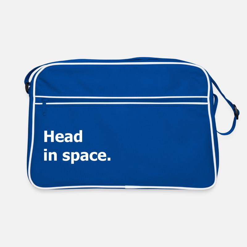 Head in space. Daydreaming. Retro Bag