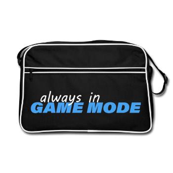 ALWAYS IN GAME MODE - Retro Bag - black/white - Front