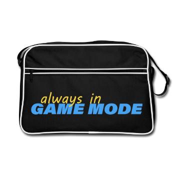 ALWAYS IN GAME MODE - Retro Bag - black/white - Front