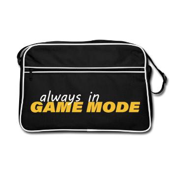 ALWAYS IN GAME MODE - Retro Bag - black/white - Front