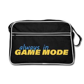 ALWAYS IN GAME MODE - Retro Bag - black/white - Front