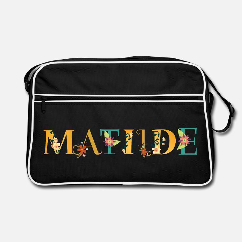 MATILDE Nom Art avec fleurs brodées Sac Retro