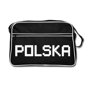 POLSKA Poland - Retro Tasche - Schwarz/Weiß - Vorne
