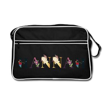 Hannah - Retro Bag - black/white - Front