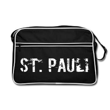 ST. PAULI - Retro Bag - black/white - Front