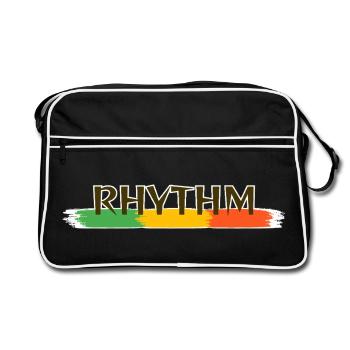Reggae-Rhythmus - Retro Tasche - Schwarz/Weiß - Vorne
