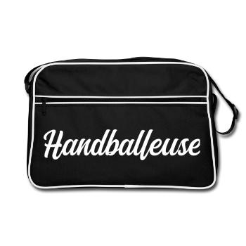 Handballeuse - Sac Retro - noir/blanc - Devant