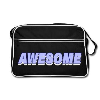 Awesome - Retro Bag - black/white - Front