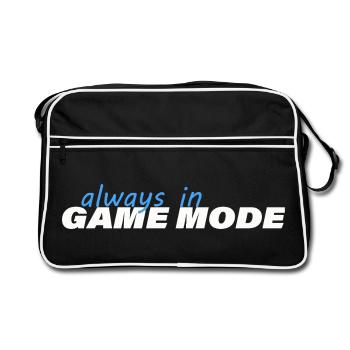 ALWAYS IN GAME MODE - Retro Bag - black/white - Front