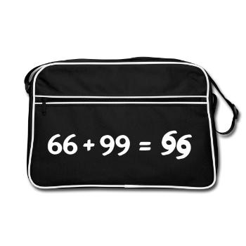66 + 99 blanc - Sac Retro - noir/blanc - Devant