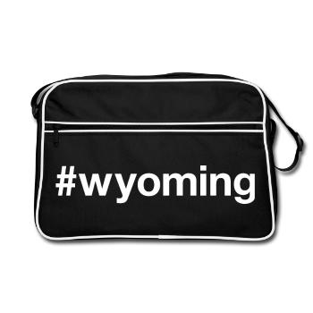 Hashtag de l’État du WYOMING - Sac Retro - noir/blanc - Devant