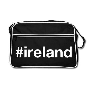 IRELAND Irland Hashtag - Retro Bag - black/white - Front
