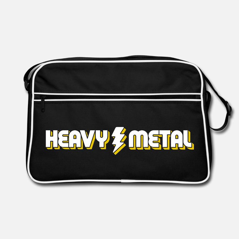 Logo texte de l’éclair en métal lourd Sac Retro