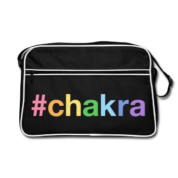 CHAKRA Hashtag - Retro Tasche - Schwarz/Weiß - Vorne