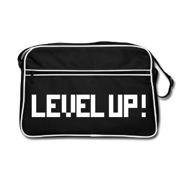 Level Up Gaming - Pixel Gamer - Retro Bag - black/white - Front