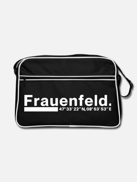 Frauenfeld Koordinaten Thurgau Thurgauer - Retro Tasche - Schwarz/Weiß - Vorne