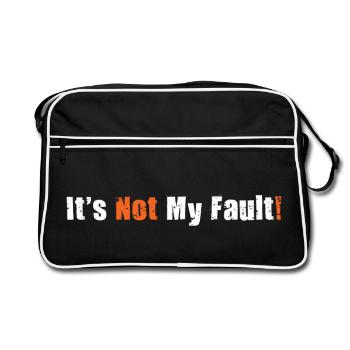 Es ist nicht meine Schuld! - Retro Tasche - Schwarz/Weiß - Vorne